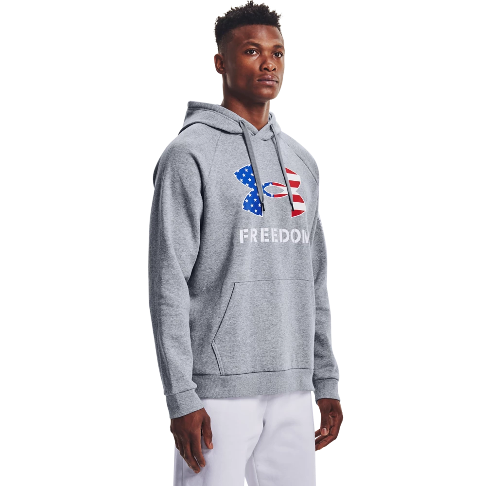 'Under Armour' Men's Freedom Fleece Hoodie - Steel Medium Heather 3 'Under Armour' Men's Freedom Fleece Hoodie - Steel Medium Heather