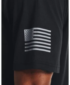 'Under Armour' Men's New Freedom Flag T-Shirt - Black / Steel