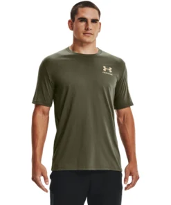 'Under Armour' Men's New Freedom Flag T-Shirt - Marine OD Green / Desert Sand 7 'Under Armour' Men's New Freedom Flag T-Shirt - Marine OD Green / Desert Sand