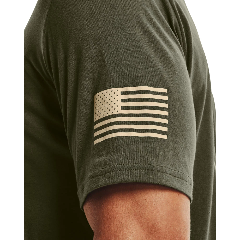 'Under Armour' Men's New Freedom Flag T-Shirt - Marine OD Green / Desert Sand 4 'Under Armour' Men's New Freedom Flag T-Shirt - Marine OD Green / Desert Sand