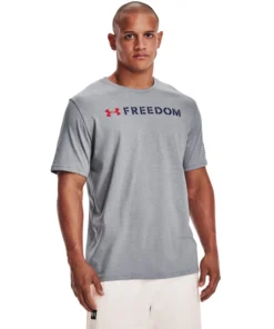 'Under Armour' Men's Freedom Flag Bold T-Shirt - Steel Light Heather