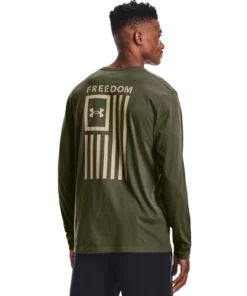 'Under Armour' Men's Freedom Flag T-Shirt - Marine OD Green Clothing