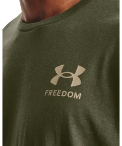 'Under Armour' Men's Freedom Flag T-Shirt - Marine OD Green Clothing
