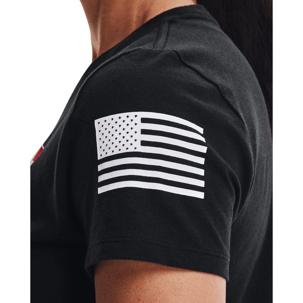'Under Armour' Women's Freedom Logo T-Shirt - Black / White 4 'Under Armour' Women's Freedom Logo T-Shirt - Black / White