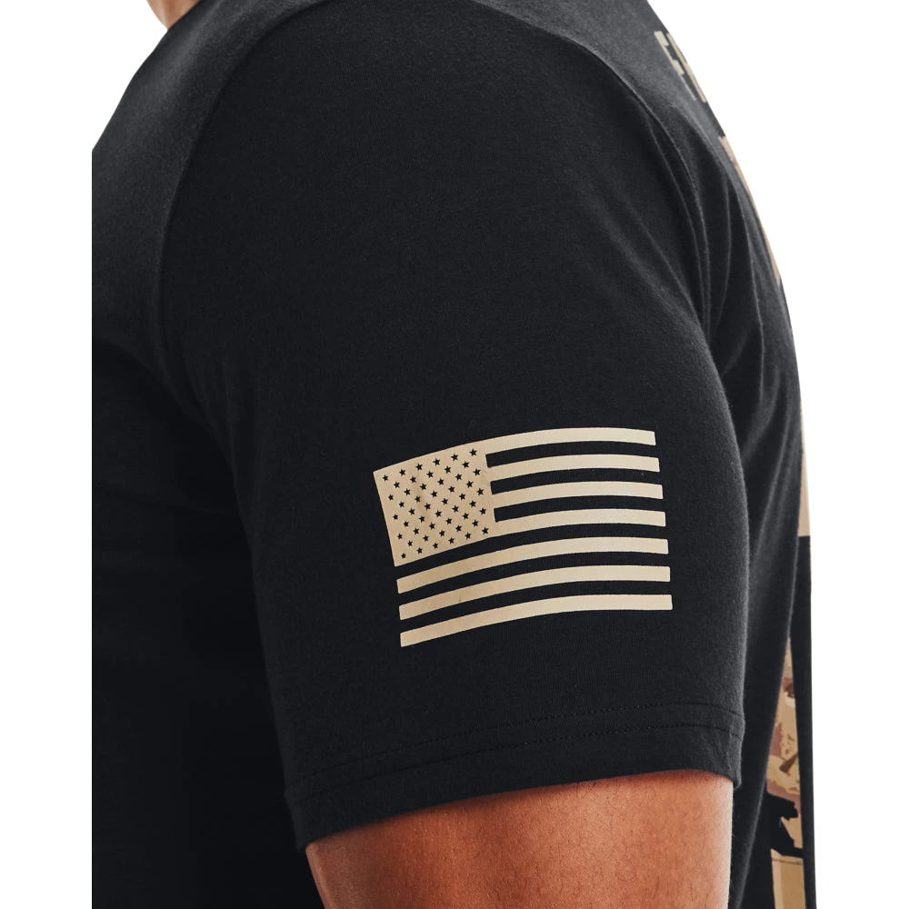 'Under Armour' Men's New Freedom Flag Camo T-Shirt - Black 5 'Under Armour' Men's New Freedom Flag Camo T-Shirt - Black