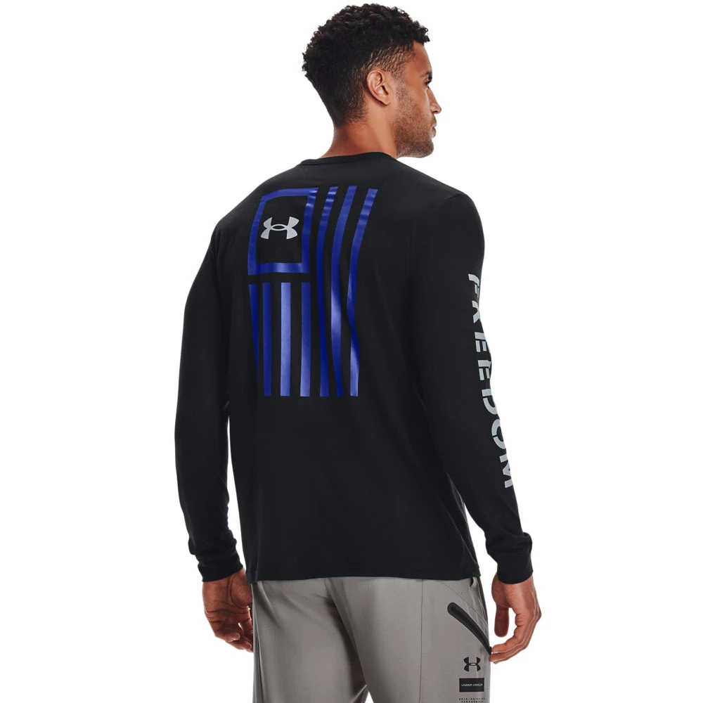 'Under Armour' Men's Freedom New Flag T-Shirt - Black / Royal 3 'Under Armour' Men's Freedom New Flag T-Shirt - Black / Royal