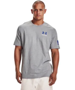 'Under Armour' Men's New Freedom Banner T-Shirt - Steel Light Heather