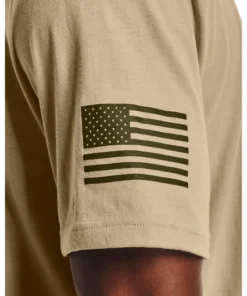 'Under Armour' Men's New Freedom Spine T-Shirt - Desert Sand 6 'Under Armour' Men's New Freedom Spine T-Shirt - Desert Sand