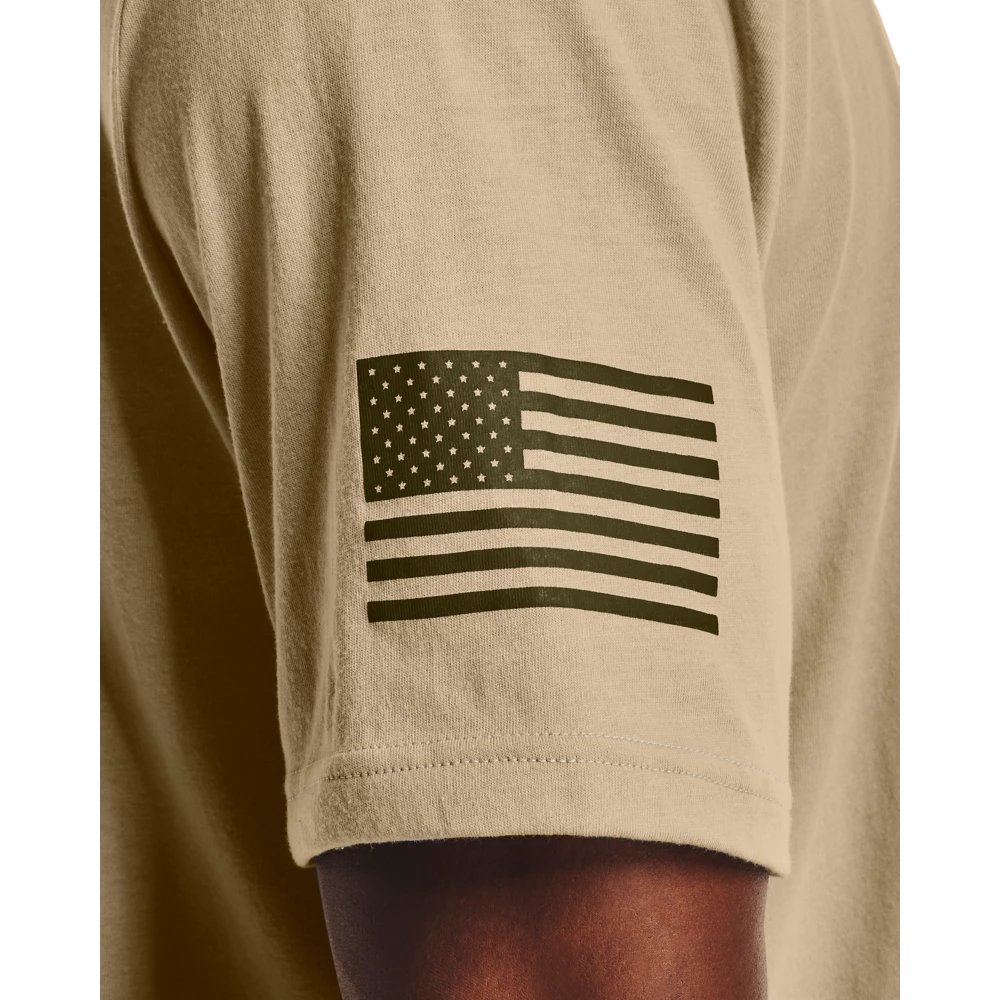 'Under Armour' Men's New Freedom Spine T-Shirt - Desert Sand 4 'Under Armour' Men's New Freedom Spine T-Shirt - Desert Sand