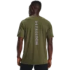 'Under Armour' Men's New Freedom Spine T-Shirt - Marine OD Green 2 'Under Armour' Men's New Freedom Spine T-Shirt - Marine OD Green