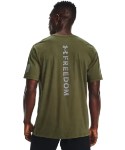 'Under Armour' Men's New Freedom Spine T-Shirt - Marine OD Green