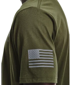 'Under Armour' Men's New Freedom Spine T-Shirt - Marine OD Green 6 'Under Armour' Men's New Freedom Spine T-Shirt - Marine OD Green