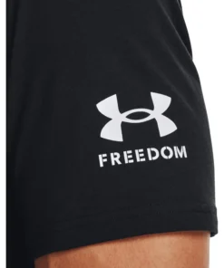 'Under Armour' Men's New Freedom BFL T-Shirt - Black / White 9 'Under Armour' Men's New Freedom BFL T-Shirt - Black / White