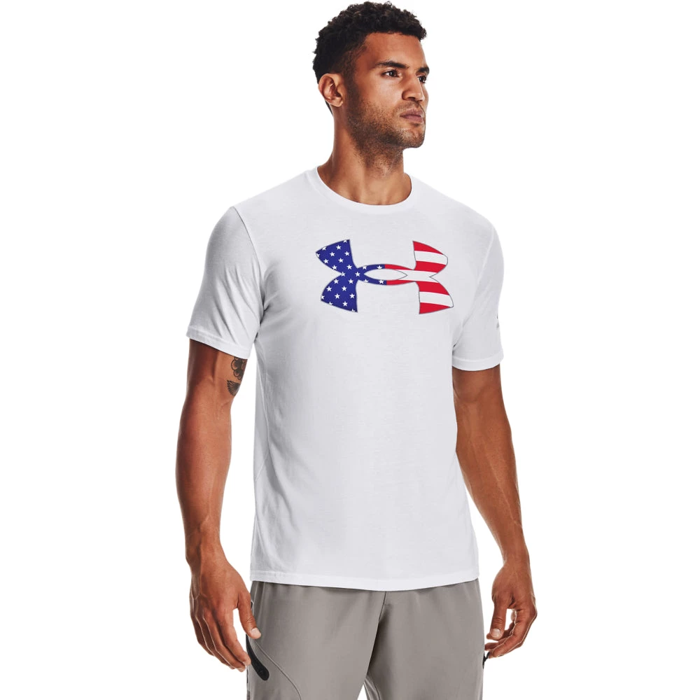 'Under Armour' Men's New Freedom BFL T-Shirt - White / Royal 6 'Under Armour' Men's New Freedom BFL T-Shirt - White / Royal