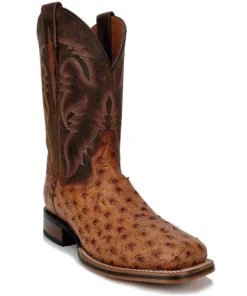 Dan Post Boot Co 'Dan Post' Men's Ostrich Western Square Toe - Tan / Brown