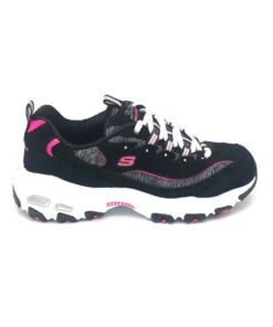 'Skechers' Women's D'Lites Me Time - Black / Hot Pink