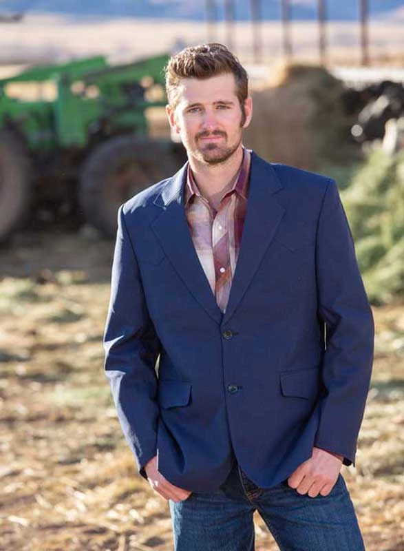 'Wyoming Traders' Men's Western Sport Jacket - Navy 3 'Wyoming Traders' Men's Western Sport Jacket - Navy