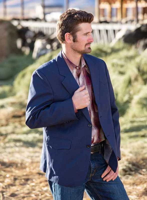 'Wyoming Traders' Men's Western Sport Jacket - Navy 4 'Wyoming Traders' Men's Western Sport Jacket - Navy