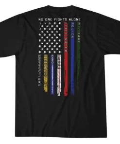 Howitzer Clothing'Howitzer' Men's No One Fights Alone T-Shirt - Black