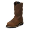 Justin Brands Pulley Waterproof Internal Met Guard Boot - Brown / Dark Tan Men
