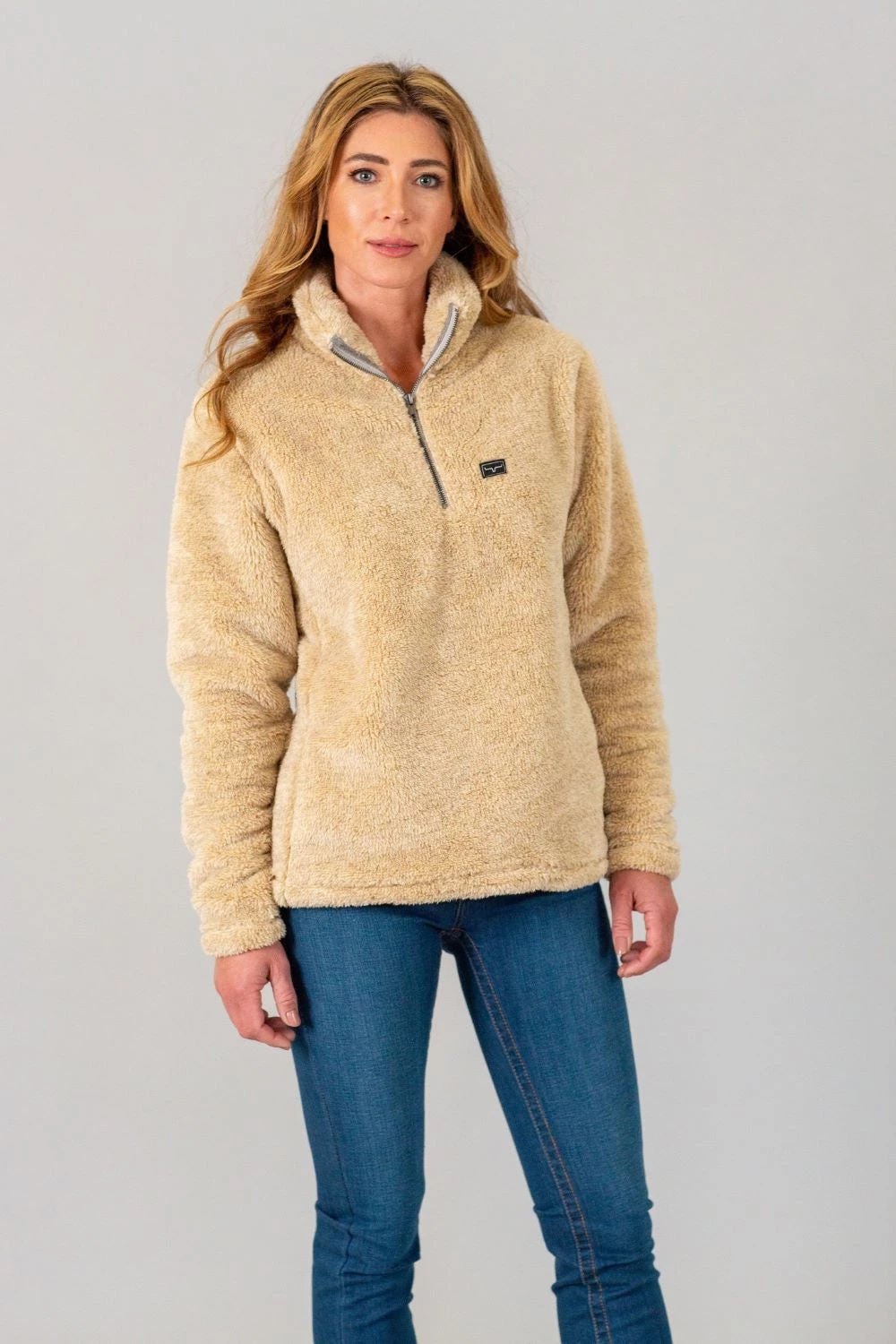 'Kimes Ranch' Women's Bourbon Sweater Fleece - Oatmeal 3 'Kimes Ranch' Women's Bourbon Sweater Fleece - Oatmeal