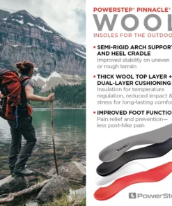 'Powerstep' Pinnacle Journey Wool Insoles Men