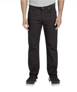 Men 'Dickies' X-Series Regular Fit Straight Leg 5-Pocket - Rinsed Black