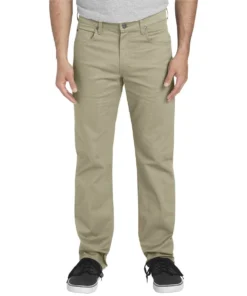 'Dickies' Regular Straight Flex Twill 5 Pocket Pant - Rinsed Desert Sand Men